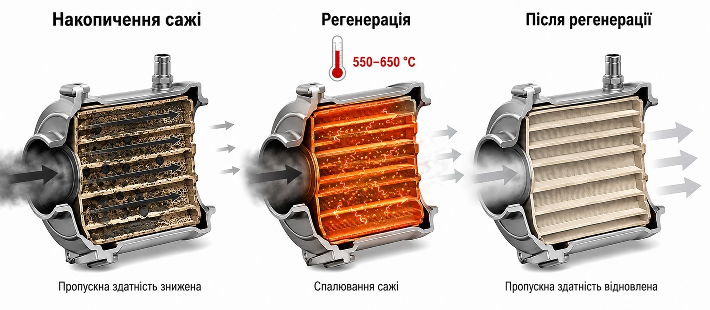 Регенерація сажового фільтра